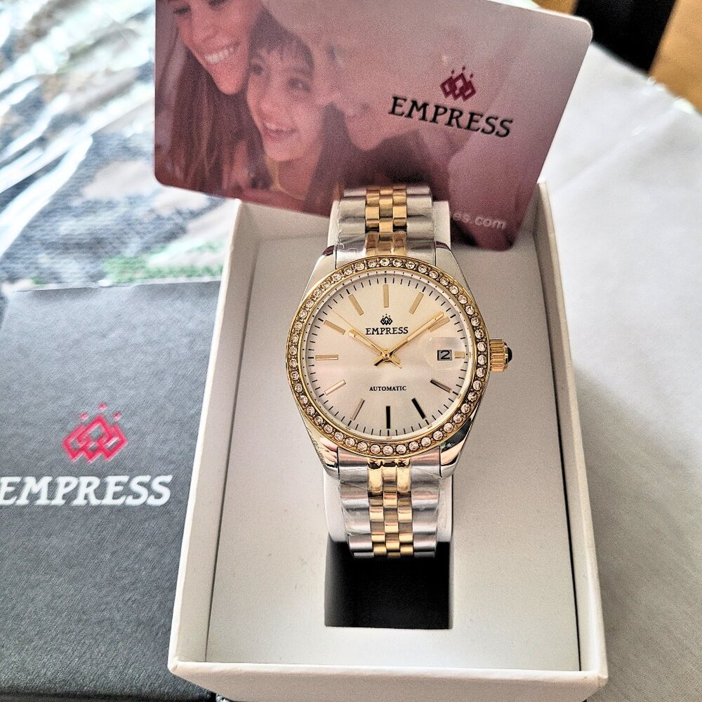 Empress Automatic Constance EM1505 2-Tone Jeweled Women's Watch